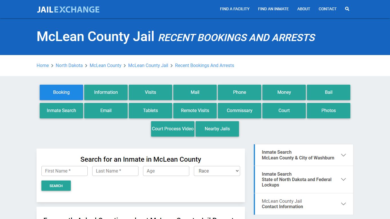 McLean County Jail Recent Bookings And Arrests - Jail Exchange